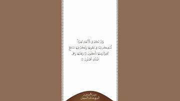 تلاوة في دقيقة | سورة المؤمنون | الآيات من ٢١ إلى ٢٢ | الشيخ عبدالله البجيعان