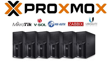SERVIDOR VIRTUALIZADO COM PROXMOX - RODANDO SISTEMAS PARA SEU PROVEDOR - ZABBIX - MKAUTH - THEDUDE.