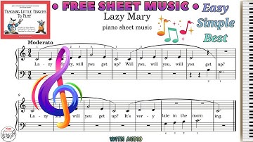 Lazy Mary - piano sheet music