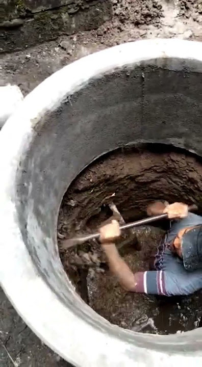 Skil yang luar biasa gali sumur manual #videoshorts #bangunan