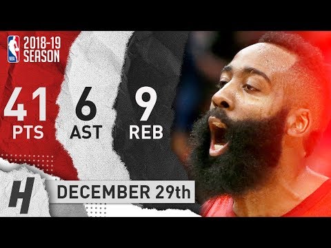 James Harden EPIC Full Highlights Rockets vs Pelicans 2018.12.29 - 41 Pts, 6 Ast, 9 Rebounds!