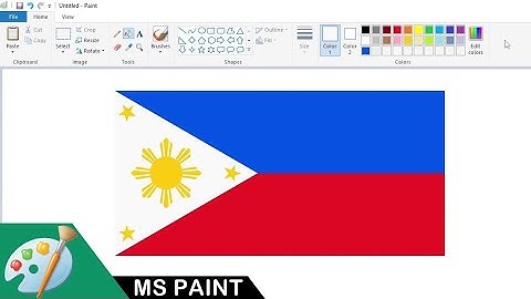 How to draw Flag of the Philippines in MS Paint