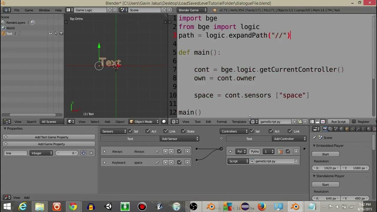 Upbge reading dialogue lines from text file python youtube