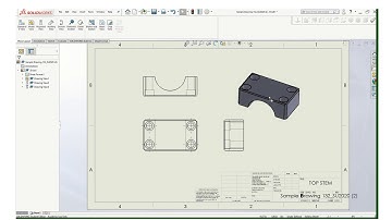 Creating 4 View Drawing in SolidWorks