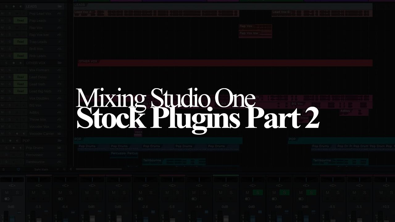 live Bass Guitar Mixing In Studio One with Stock Plugins Part 2 Amature video YouTube