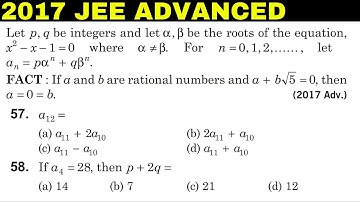#19 IIT JEE Advanced 2017 Quadratic Problem | Abhishek Mishra