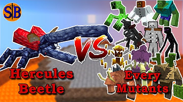 Hercules Beetle VS Mutant Beast and More | Sumo Fight | Minecraft Mob Battle