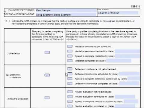 Completing Your Case Management Statement in Sacramento County Superior Court