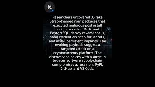 36 malicious npm packages abused Redis and PostgreSQL to install persistent implants
