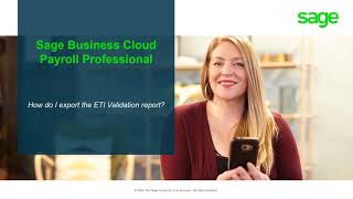 Sage Business Cloud Payroll Professional - How to run the ETI Validation Tool
