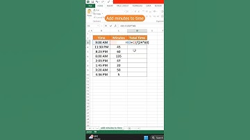 add minutes to time 😁#computer #knowledge #love #excel #exceltips