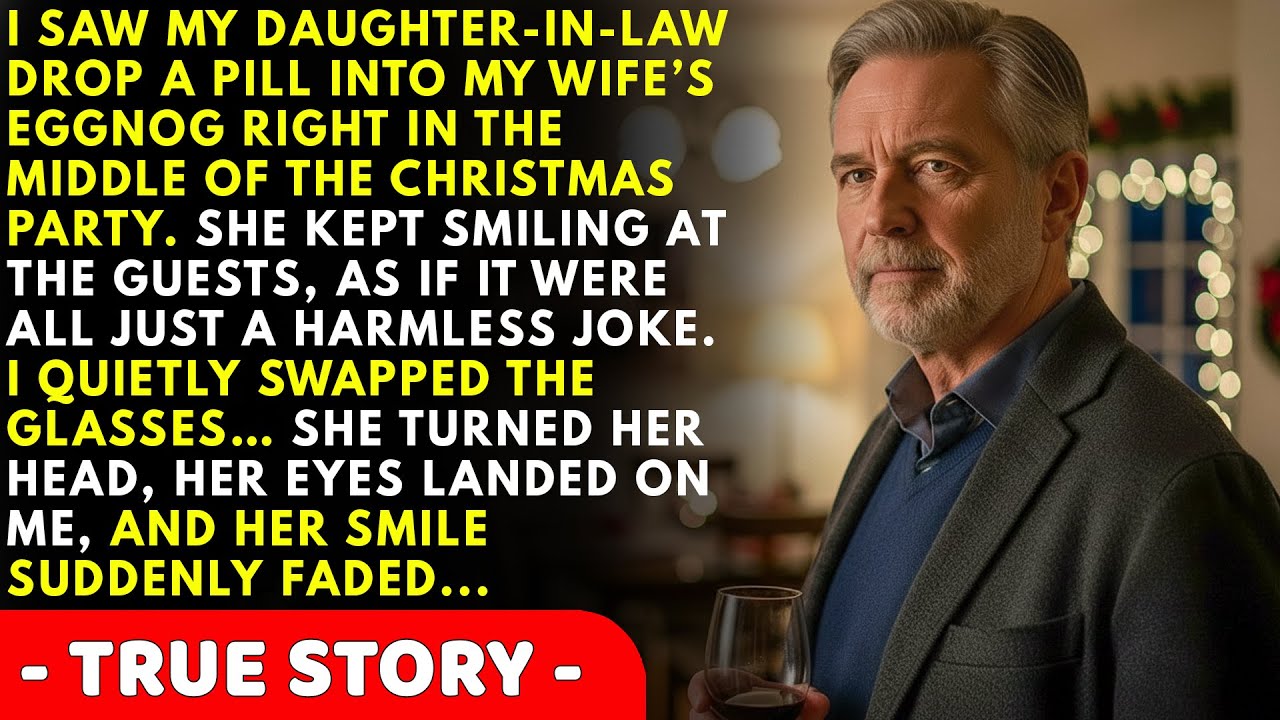 At the Christmas Party, My Daughter-in-Law Slipped Something in My Wife’s Drink, so I Swapped It.