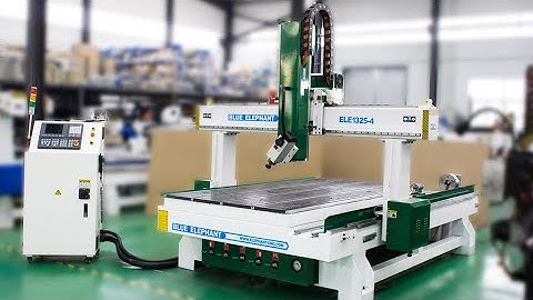 4x8 CNC Router 4 Axis CNC Machine with Rotary Spindle and Device for 3D Wood Carving