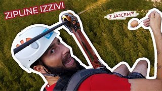 Alen in Uroš z JAJCI čez Bovec | ZIPLINE CHALLENGE