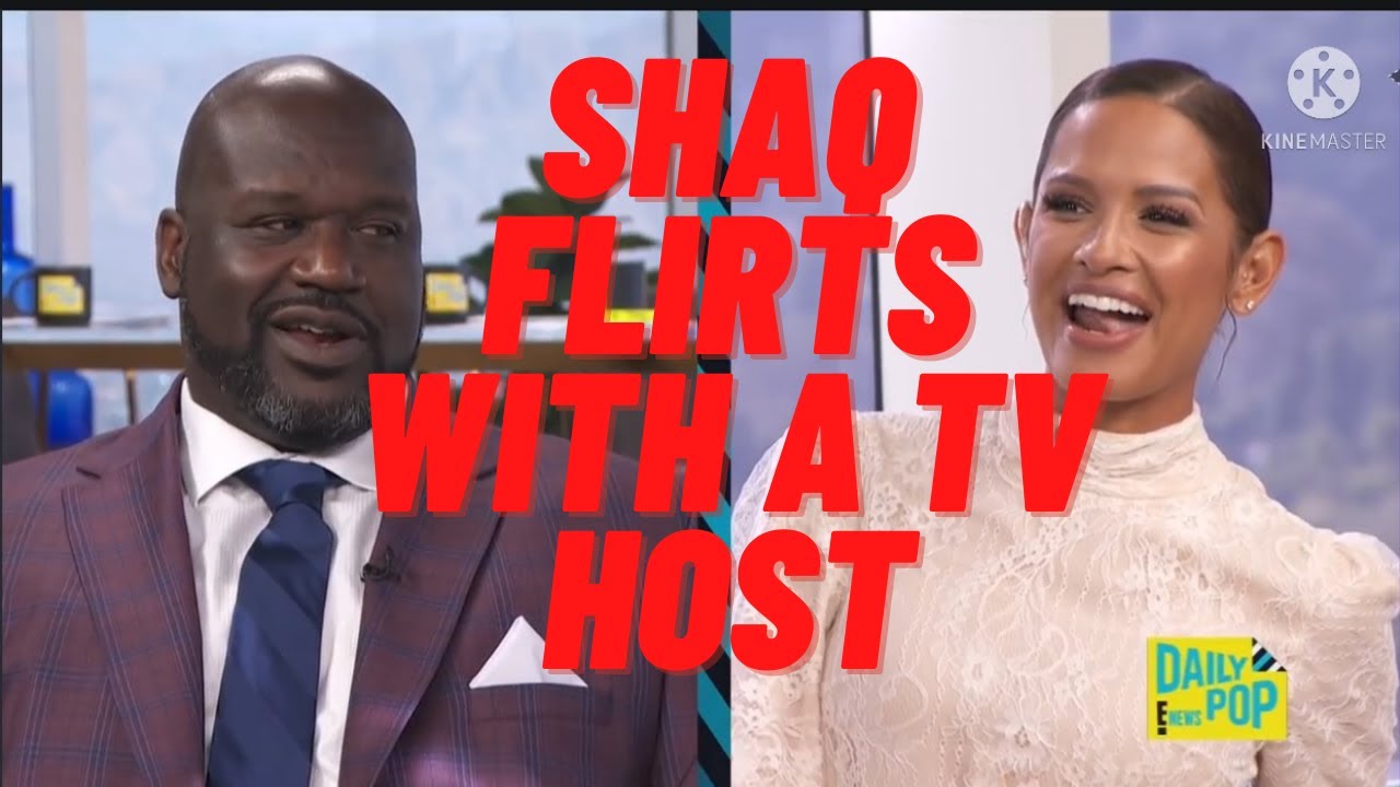 SHAQ HILARIOUSLY FLIRTS WITH TV HOST ROCSI DIAZ #funny #comedy #nba #shaq -...