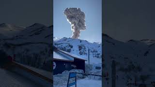 Volcano Erupts as Ash Rises amid the Snow