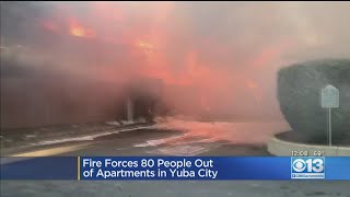 Dozens of people are without a place to live after flames ripped
through their units in yuba city.