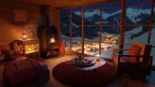 Уютная Зимняя Хижина в Горах  Звуки камина для сна и расслабления