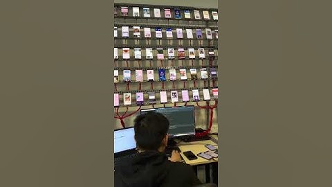 A phone bot farm in action