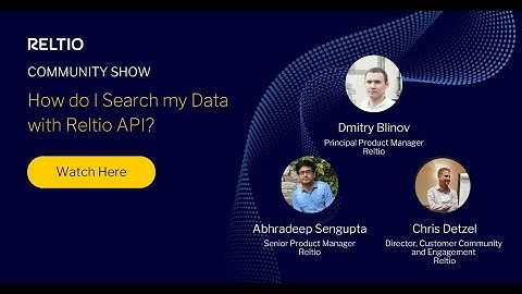 How do I Search my Data with Reltio API
