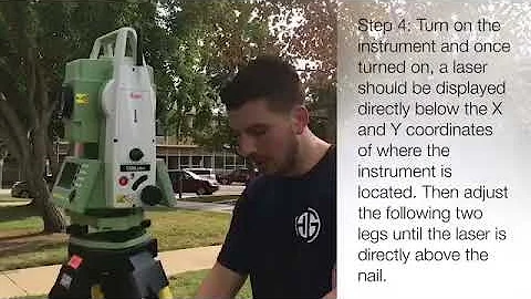 How to Set Up a Total Station Over a Point