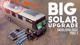 Big Solar Upgrade for our Bus Conversion  Skooliepalooza Part1  S05E20 #busconversion #offgrid