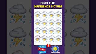 Find The Difference Picture Emoji Puzzle Challenge Shorts  #shorts