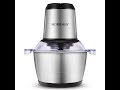 Homeasy Meat Grinder, Food Chopper 2L Stainless Steel Food Processor for Meat, Vegetables, Fruits