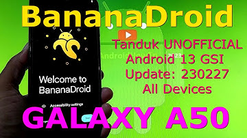BananaDroid UNOFFICIAL for Galaxy A50 Android 13 GSI Update: 230227