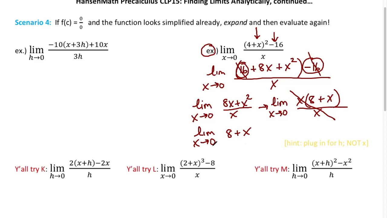 Precalculus: Finding Limits Analytically, Part 2 - YouTube