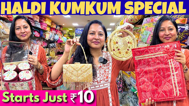 HALDI KUMKUM Vaan & WEDDING Return Gift Ideas🤩 | Saree Cover|Bhuleshwar Bags Wholesale market mumbai