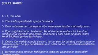 ŞUARÂ SÛRESİ - Tevhîd-i Kur’ân Meâli
