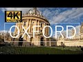 Oxford england  united kingdom 1 hour walking tour in 4k