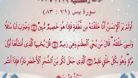 سورة يس (71  - 83)