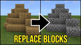 How To Mass Replace Blocks! | Minecraft (Xbox/PS4/PE/Bedrock)