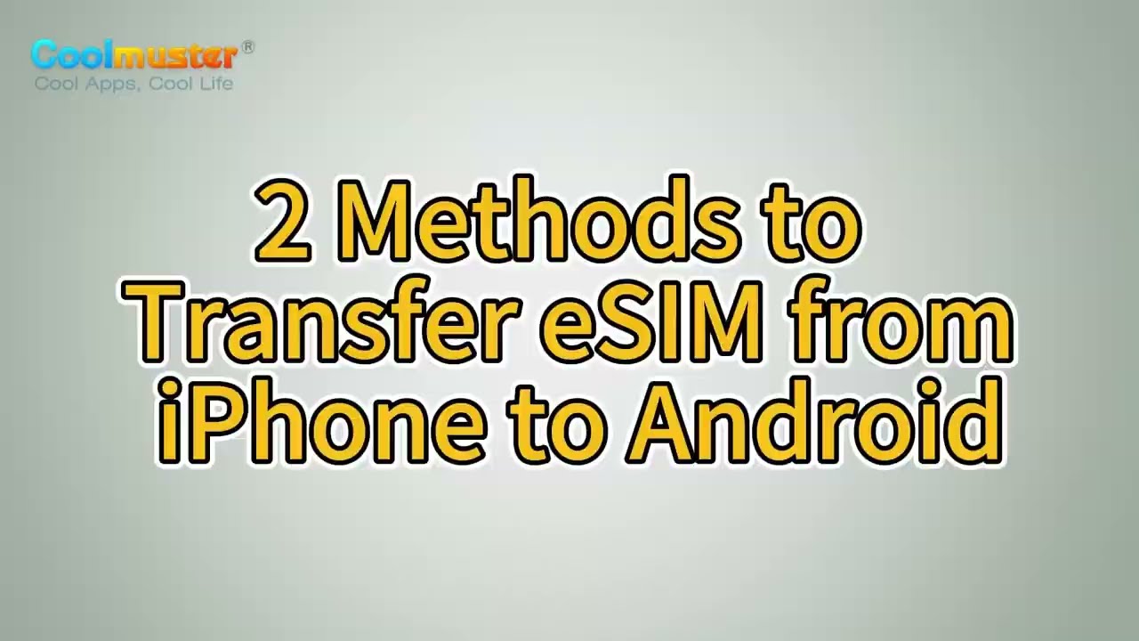 How To Transfer ESIM From IPhone To Android 2 Methods YouTube How To Transfer ESIM From IPhone To Android 2 Methods YouTube