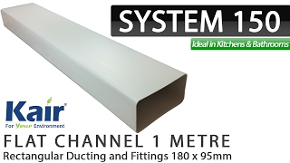 SYSTEM 150 RECTANGULAR DUCTING AND FITTINGS 180x95MM