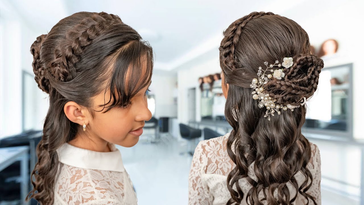 Peinados Para Primera Comunión 2022😍Elegantes y Bonitos Con Cabello suelto