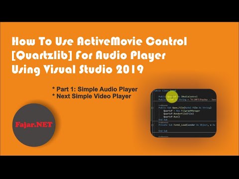 How To Use ActiveMovie Control (Quartzlib) For Audio Player Using Visual Studio 2019 | Part 1