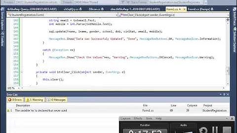 C# Tutorials Part 6 Update query and Delete query in actions By Ranga Illandara