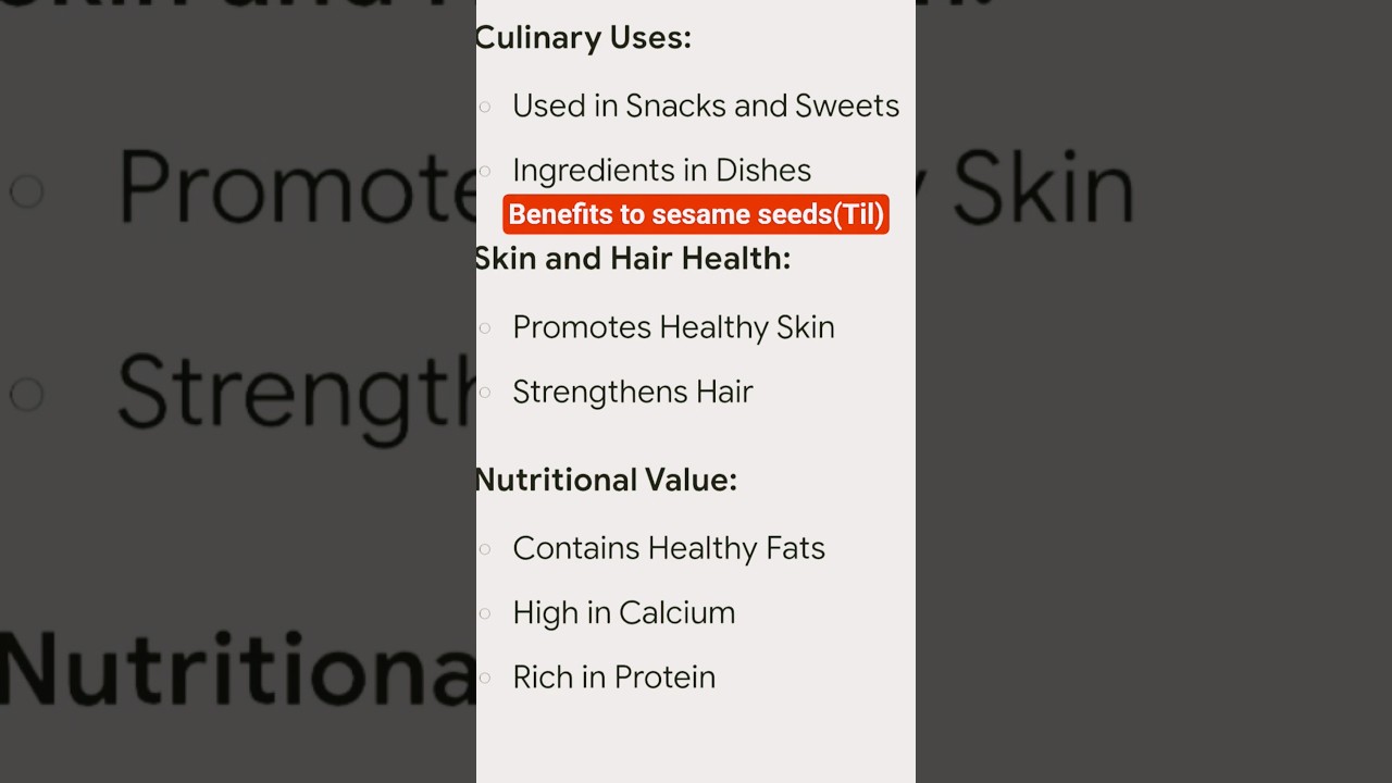 Sesame seeds benefits😊😊💯💯