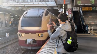 国鉄特急色E653系回送大宮駅11番線発車