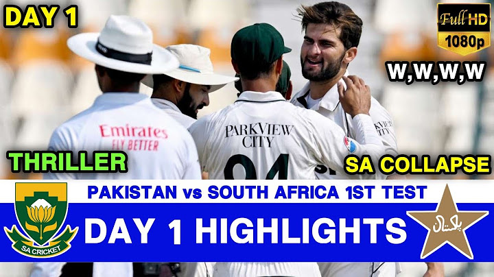 Pakistan vs South Africa 1st Test Day 1 Highlights 2024 | PAK vs SA 1st Test Day 1 Highlights 2024