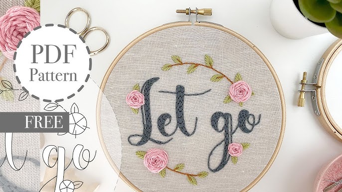 Easy hand embroidery letters and flowers desing - free Printable download - YouTube easy-hand-embroidery-letters-and-flowers-desing-free-printable-download-youtube