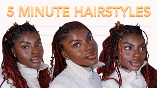 easy + quick ways to style knotless braids