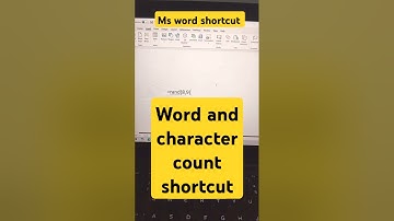 How to count words and characters in ms word using this trick #shortcutkeys #msword
