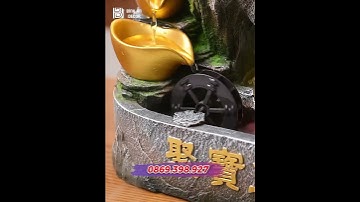 Thác Nước Phong Thuỷ Tiểu Cảnh Thiềm Thừ  #thacnuocphongthuy #thacnuocmini #tieucanhmini