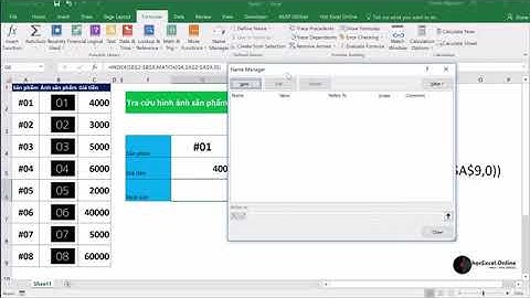 Cách tra cứu vlookup, index match trả về kết quả là hình ảnh trong Excel