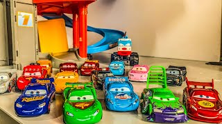 Looking for Disney Pixar Cars On the Rocky Road : Lightning McQueen, Mater, Dinoco McQueen, Mack