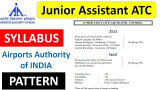 Syllabus of Junior Executive AAI ATC 2020 | PATTERN , Govt or Pvt Job | All Doubts Cleared